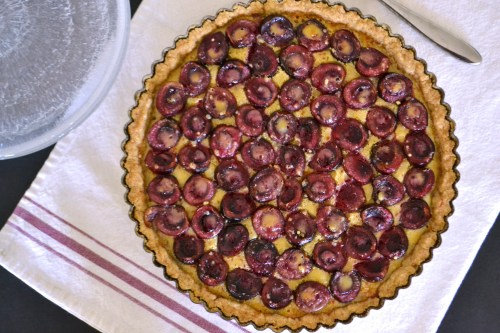 cherry tart above