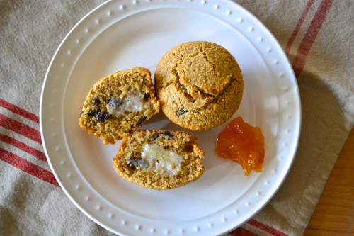 oat bran muffin above