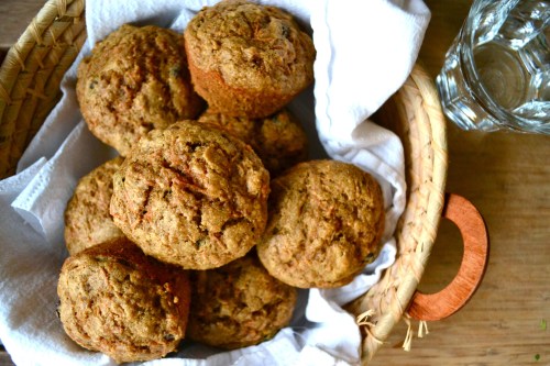 carrot muffins above