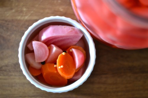pickled veg above