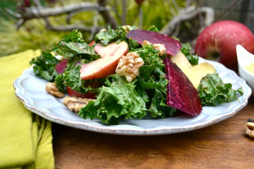 kale salad close