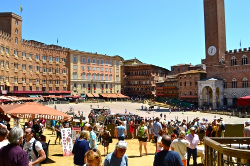 Lovely Siena the day before the Palio horse race.